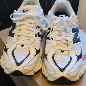 New Balance White and Black Athletic Shoes